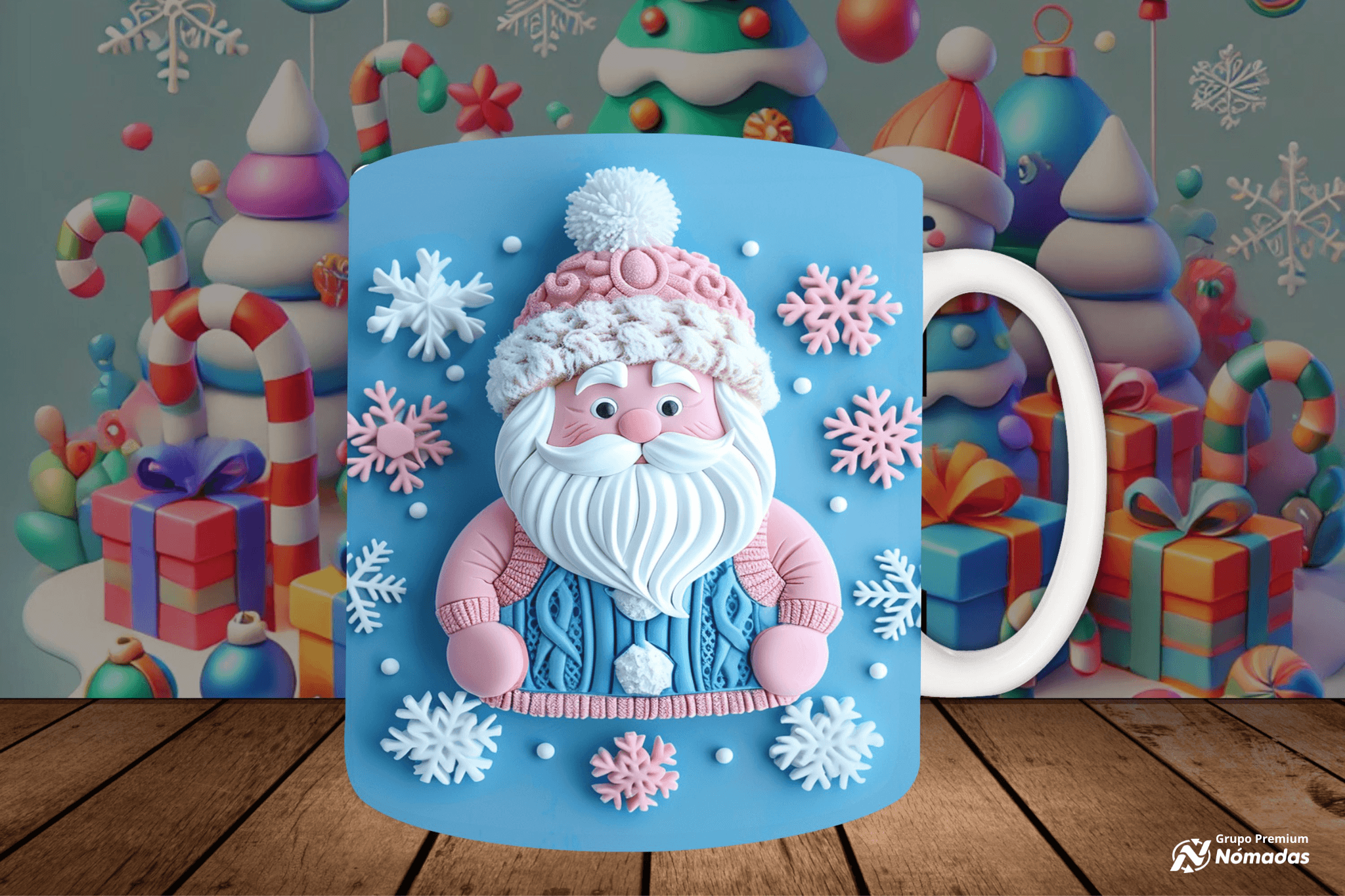 18 - Obtenido de Nómadas shop para nuestra membresía Premium Tazas Sublimadas Navidad 3D